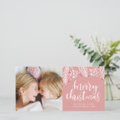 Frohe Weihnachten in Rosa (Stehend Vorderseite)