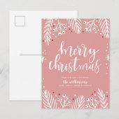 Frohe Weihnachten in Rosa (Vorne/Hinten)