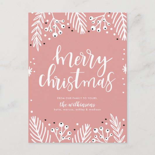 Frohe Weihnachten in Rosa (Vorderseite)