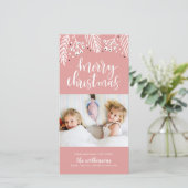 Frohe Weihnachten in Rosa (Stehend Vorderseite)