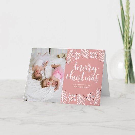 Frohe Weihnachten in Rosa (Vorderseite)