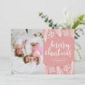 Frohe Weihnachten in Rosa (Stehend Vorderseite)