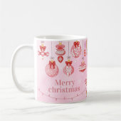 Frohe Weihnachten in Rosa Kaffeetasse (Links)