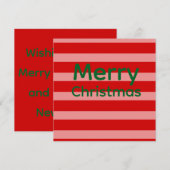 Frohe Weihnachten in Rosa Rot Grün (Vorne/Hinten)