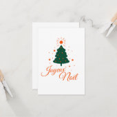 Frohe Weihnachten in Rot: Klassischer und fröhlich Karte (Vorderseite/Rückseite Beispiel)