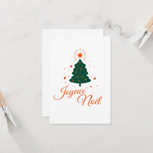 Frohe Weihnachten in Rot: Klassischer und fröhlich Karte (Vorderseite/Rückseite Beispiel)