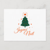 Frohe Weihnachten in Rot: Klassischer und fröhlich Postkarte (Vorderseite)