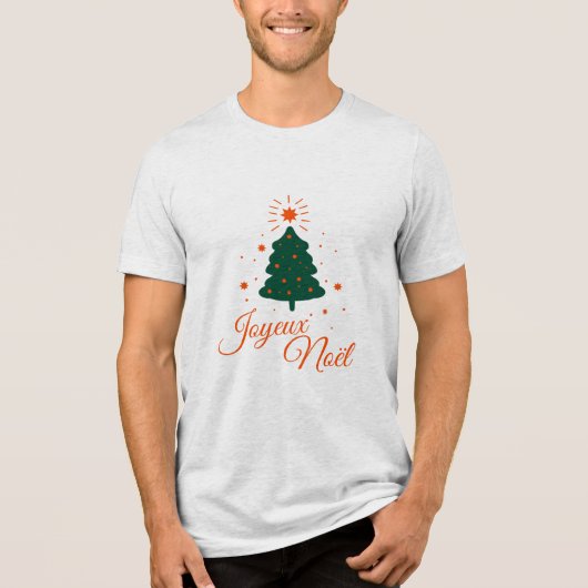 Frohe Weihnachten in Rot: Klassischer und fröhlich Tri-Blend Shirt (Vorderseite)