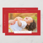 Frohe Weihnachten in rot-weißem Foto (Vorne/Hinten)