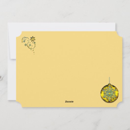 Frohe Weihnachten in Schwarz und Gold (Rückseite)