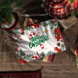 frohe weihnachten in u postkarte