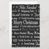 Frohe Weihnachten in verschiedenen Sprachen Briefpapier (Vorne/Hinten)