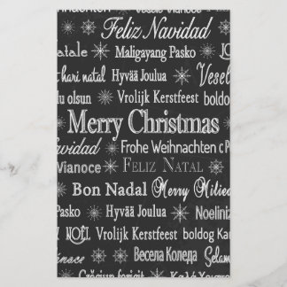 Frohe Weihnachten in verschiedenen Sprachen Briefpapier