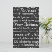 Frohe Weihnachten in verschiedenen Sprachen Briefpapier (Stehend Vorderseite)