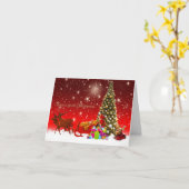 Frohe Weihnachten in verschiedenen Sprachen Gruß Karte (Gelbe Blume)