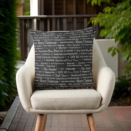 Frohe Weihnachten in verschiedenen Sprachen Kissen