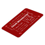 Frohe Weihnachten in verschiedenen Sprachen! Magnet (Linke Seite)