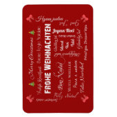 Frohe Weihnachten in verschiedenen Sprachen! Magnet (Vertikal)