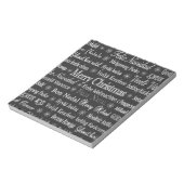 Frohe Weihnachten in verschiedenen Sprachen Notizblock (Rotiert)