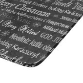 Frohe Weihnachten in verschiedenen Sprachen Schneidebrett (Ecke)