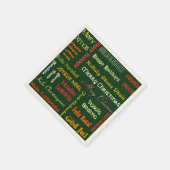 Frohe Weihnachten in verschiedenen Sprachen Serviette (Ecke)