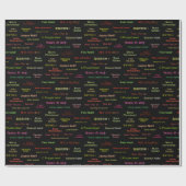 Frohe Weihnachten in verschiedenen Weltsprachen Geschenkpapier (Flach)