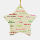 Frohe Weihnachten in verschiedenen Weltsprachen Keramik Ornament (Hinten)