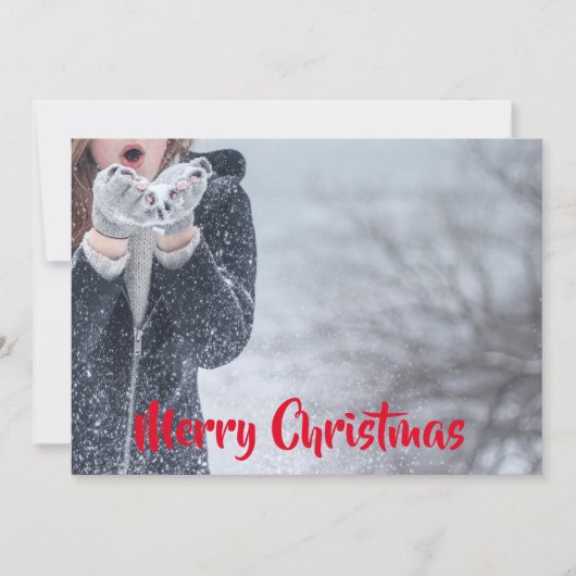 Frohe Weihnachten individuell anpassbar Ankündigung (Vorderseite)