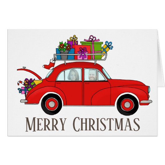 Frohe Weihnachten individuell anpassbare Fotokarte (Vorderseite (Horizontal))