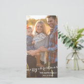 Frohe Weihnachten individuell gestaltete Fotokarte (Stehend Vorderseite)