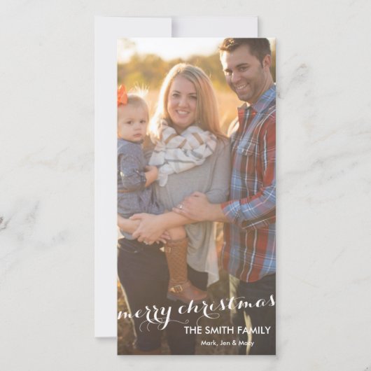 Frohe Weihnachten individuell gestaltete Fotokarte (Vorderseite)
