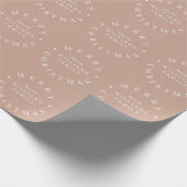 Frohe Weihnachten Individuelle Name Beige Urlaub Geschenkpapier (Ecke)