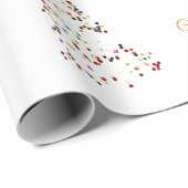 Frohe Weihnachten Individuelle Name Elegant Person Geschenkpapier (Rolleneckpunkt)