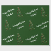 Frohe Weihnachten Individuelle Name Elegant Person Geschenkpapier (Flach)