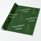 Frohe Weihnachten Individuelle Name Elegant Person Geschenkpapier (Ungerollt)