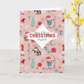 Frohe Weihnachten Individuelle Name Fun Pattern Karte (Gelbe Blume)