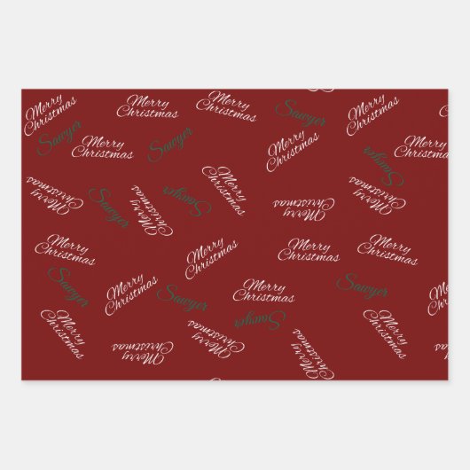 Frohe Weihnachten individuelle Wrapping Sheets Geschenkpapier Set (Vorderseite 2)