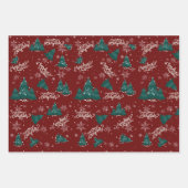 Frohe Weihnachten individuelle Wrapping Sheets Geschenkpapier Set (Vorderseite)