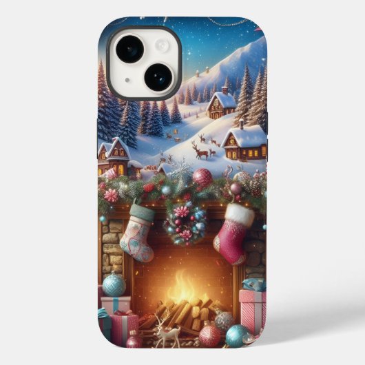 Frohe Weihnachten iPhone 14 Tough Case (Rückseite)