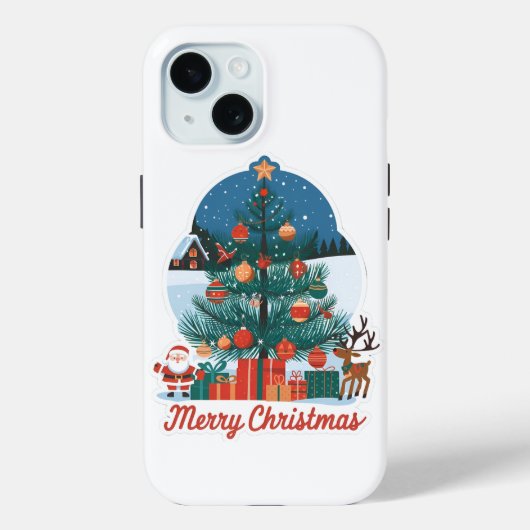 Frohe Weihnachten iPhone 15 Fall: Joyful New Model Case-Mate iPhone Hülle (Rückseite)