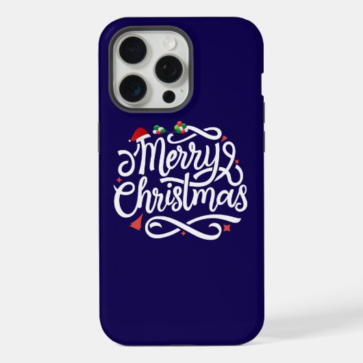 Frohe Weihnachten iPhone Hülle (Rückseite)