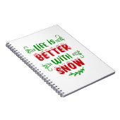 Frohe Weihnachten ist besser mit Schnee. Notizblock (Rechte Seite)