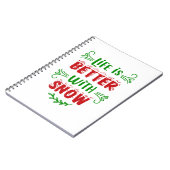 Frohe Weihnachten ist besser mit Schnee. Notizblock (Linke Seite)