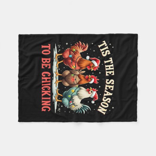 Frohe Weihnachten ist die Jahreszeit, um Chic zu s Fleecedecke (Vorderseite (Horizontal))