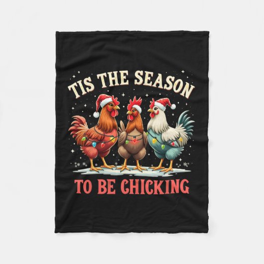 Frohe Weihnachten ist die Jahreszeit, um Chic zu s Fleecedecke (Vorderseite)