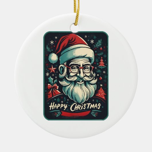 Frohe Weihnachten ist mein Segen Keramik Ornament (Vorne)