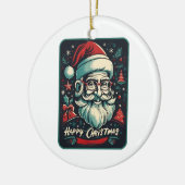 Frohe Weihnachten ist mein Segen Keramik Ornament (Links)