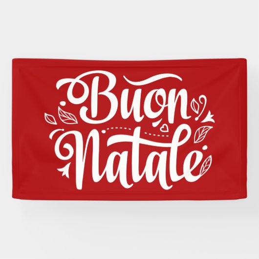 Frohe Weihnachten Italian Merry Christmas Banner (Horizontal)