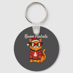 Frohe Weihnachten Italienische Katze Weihnachten, Schlüsselanhänger