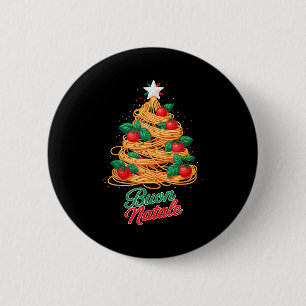 Frohe Weihnachten Italienische Pasta Spaghetti Lus Button